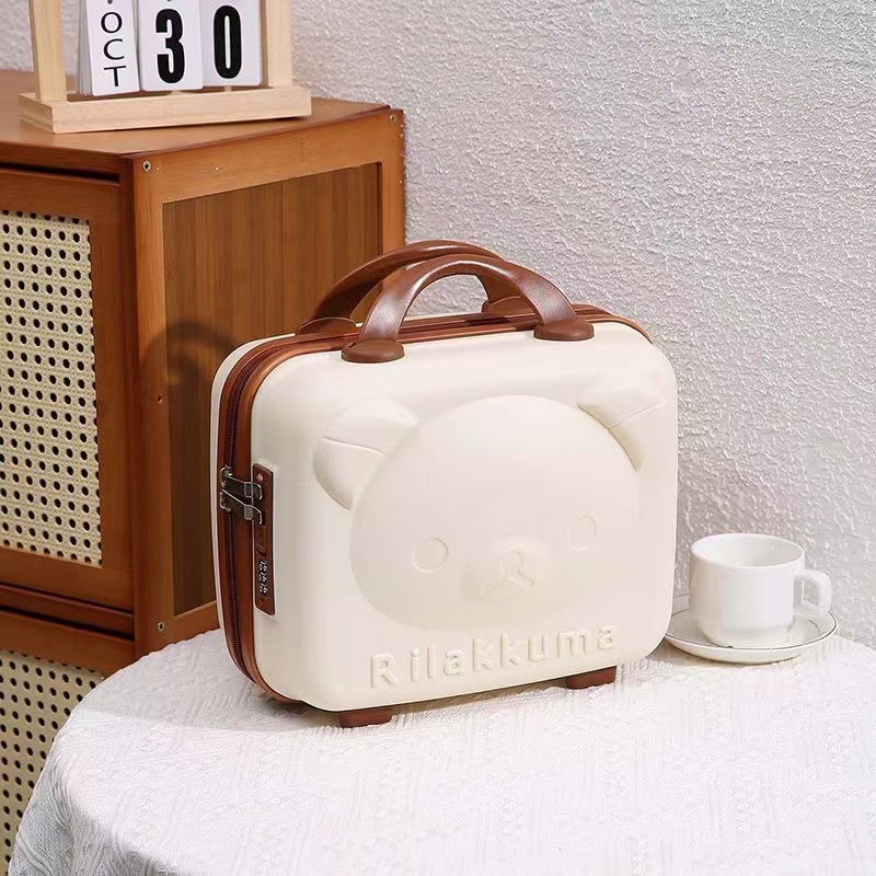 14 inch cosmetic bag souvenir suitcase women's PP bear mini password lock box handbag gift box wholesale