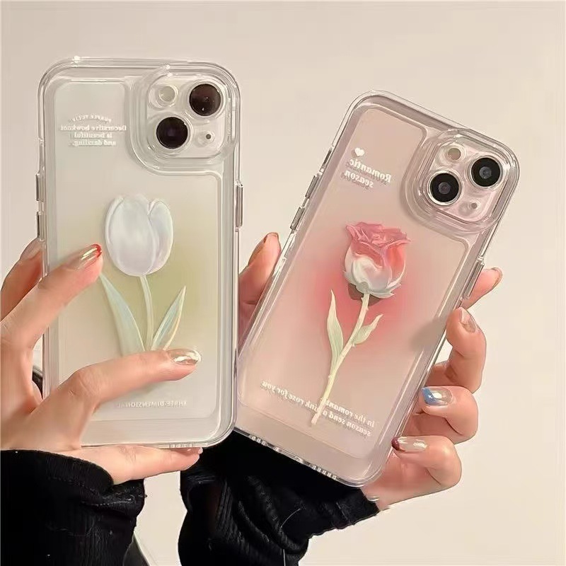 iPhone 17 Pro Max telefon kılıfına uygun sanatsal çiçek desenli boyama, sınır ötesi Apple 16 yeni model 14 Pro Japon/Kore 13/15