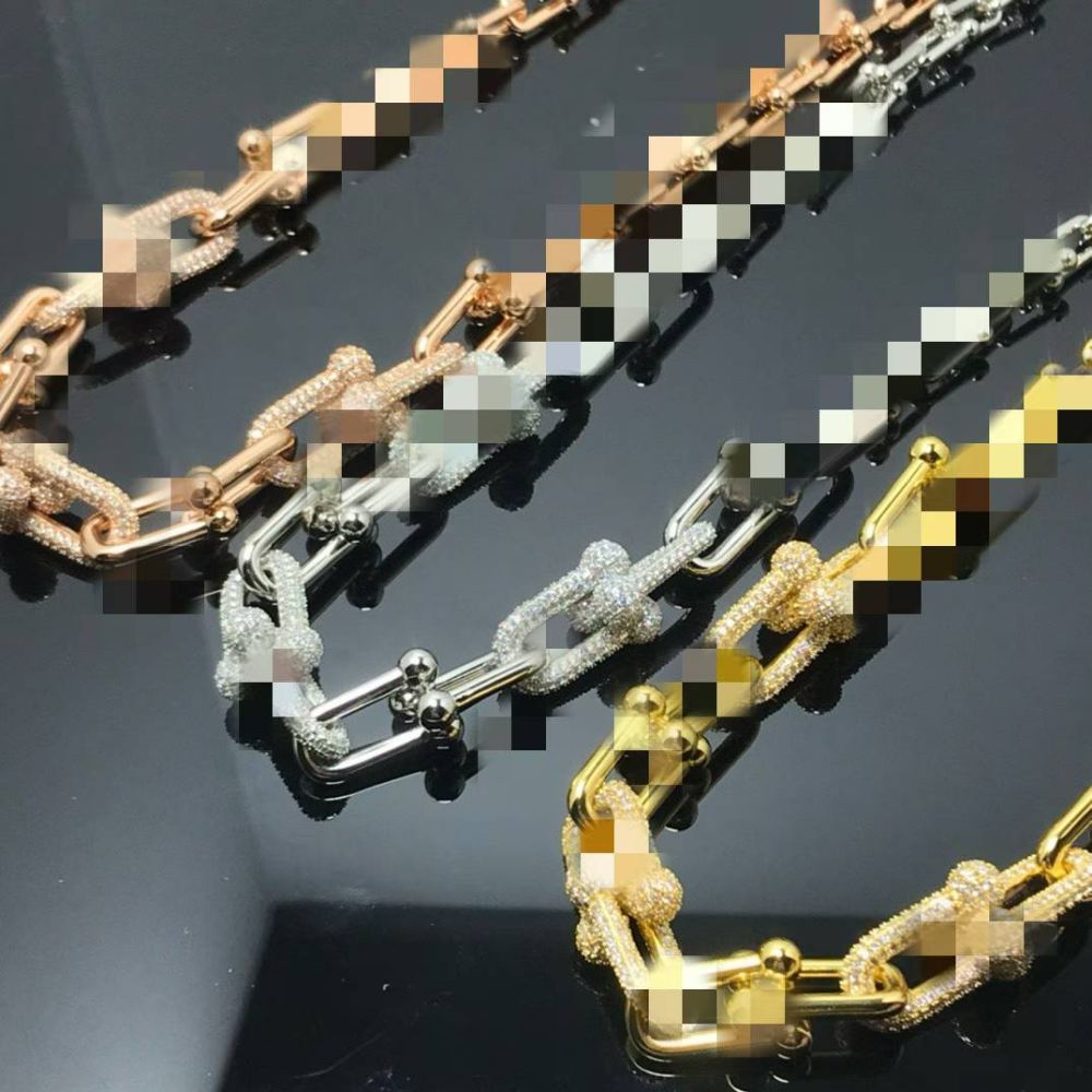 Unisex U Şekilli Bambu Eklem Kolye, Kristal Taşlı, Halka Tasarım
