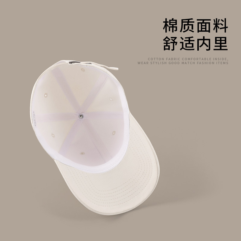 Fabrik-Direktversand Baseballkappe mit Buchstaben-Stickerei, großer Kopfumfang, Unisex, breite Krempe, lässige Ente-Schirmmütze, universell einsetzbar, Sonnenschutzmütze - 5