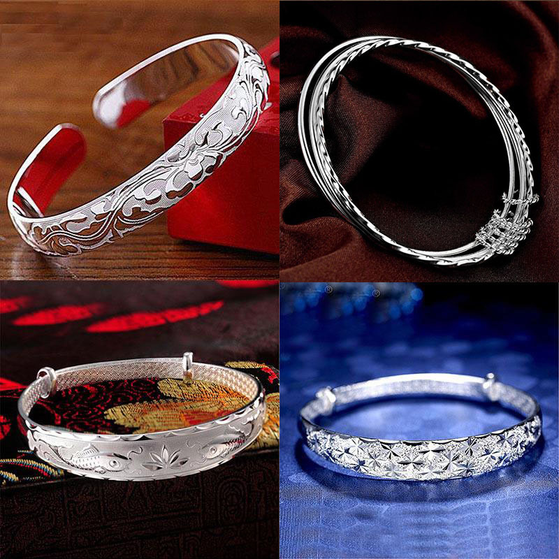 Silberbeschichtetes Armband für Frauen, Auto-Blüten-Stern-Silberarmband, beliebtes Mode-Silberarmband, komplette Stile, direkter Fabrikverkauf