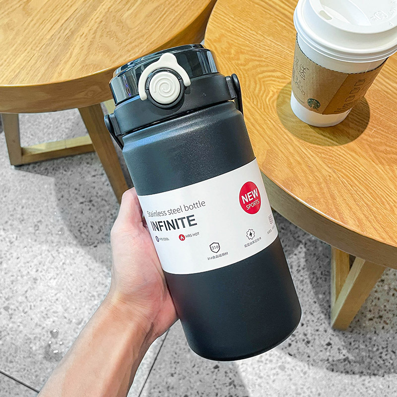 Komfortable und elegante, große Thermoflasche, einfache und tragbare Geschenk-Wasserflasche für Sport- und Outdoor-Nutzung - 7
