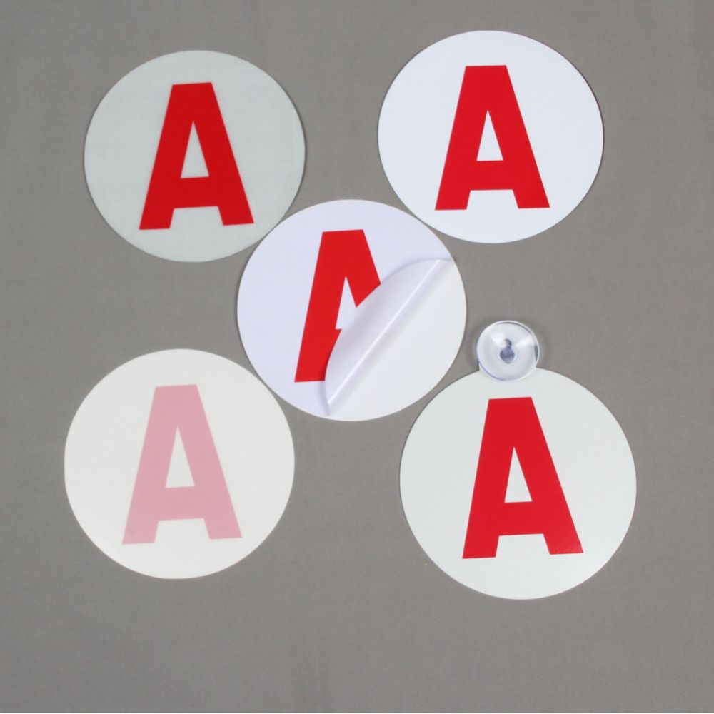Frankreich Neuling Auto-Aufkleber Statisch Rot A-Aufkleber Reflektierender Saugnapf Auto-Aufkleber Magnetischer A-Aufkleber Frankreich Anfänger A-Buchstaben-Aufkleber