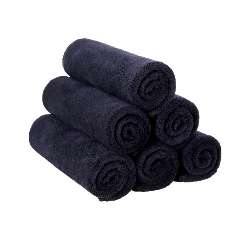 Mikrofiber havlular toptan satış, siyah havlular, kalınlaştırılmış ve emici, yetişkin berber havluları, özel güzellik ve tırnak sanatı bezleri.