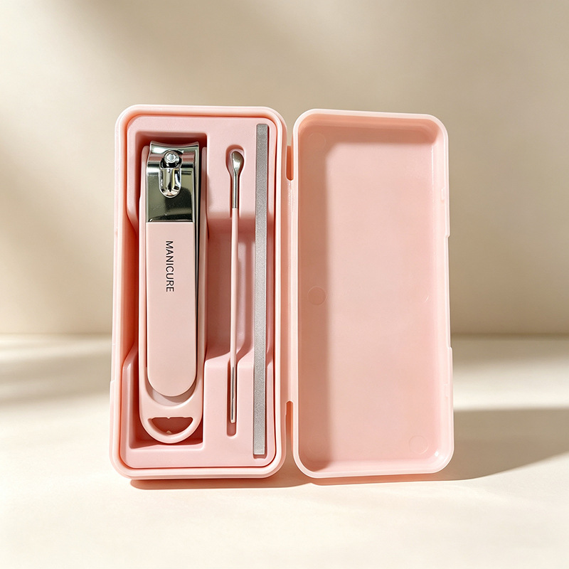 8-piece nail care and pedicure tool set with case