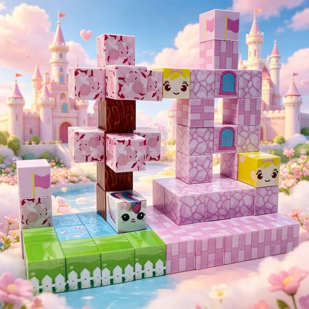 Магнитные блоки Minecraft, магнитные строительные плитки, детская развивающая игрушка-конструктор-головоломка для мальчиков и девочек, сборная игрушка