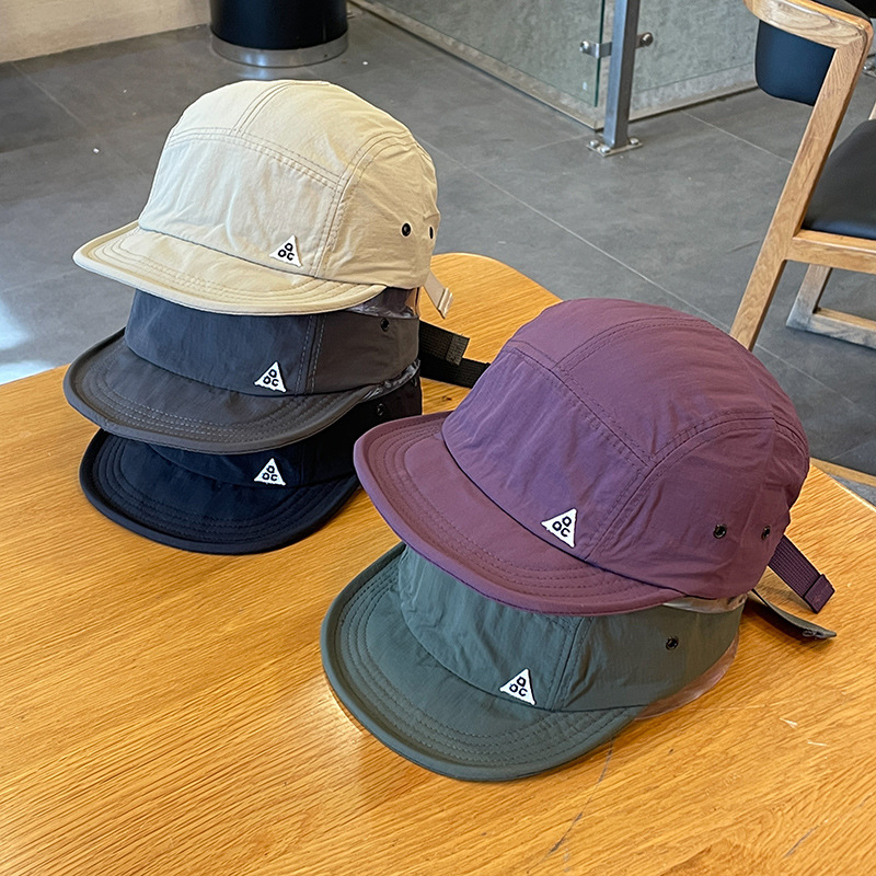 Hochwertiger japanischer Baseballmütze mit kurzem Schirm, Straßen-Soft-Schirm Fünf-Panel Sonnenschutzmütze, Student Outdoor Enten-Zunge Mütze Unisex - 1