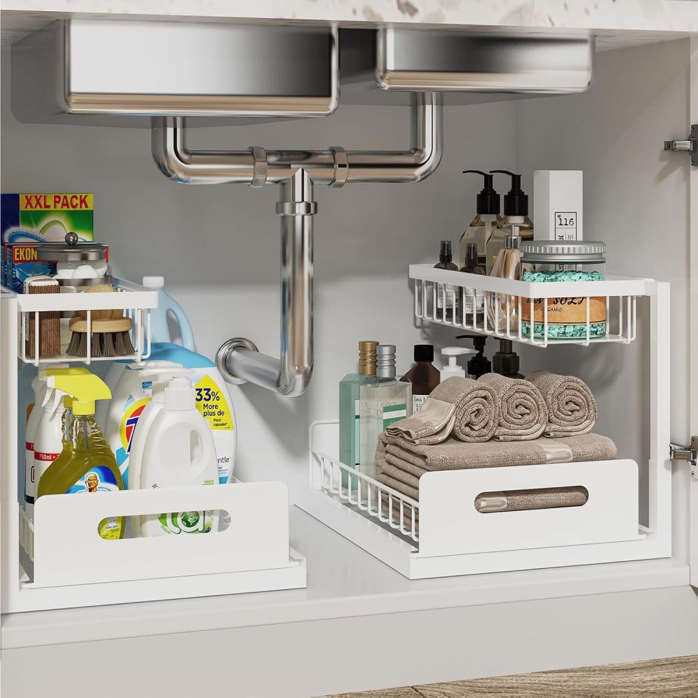 Unterbau-Küchenorganizer mit Schublade und diagonalem Griff, Gewürzregal, Unterbau-Schubladenkorb - 4
