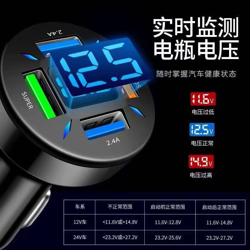 Car Phone Charger Super Fast Charging High Power 160W Cigarette Lighter Adapter Flash Charge Plug Universal Car Model