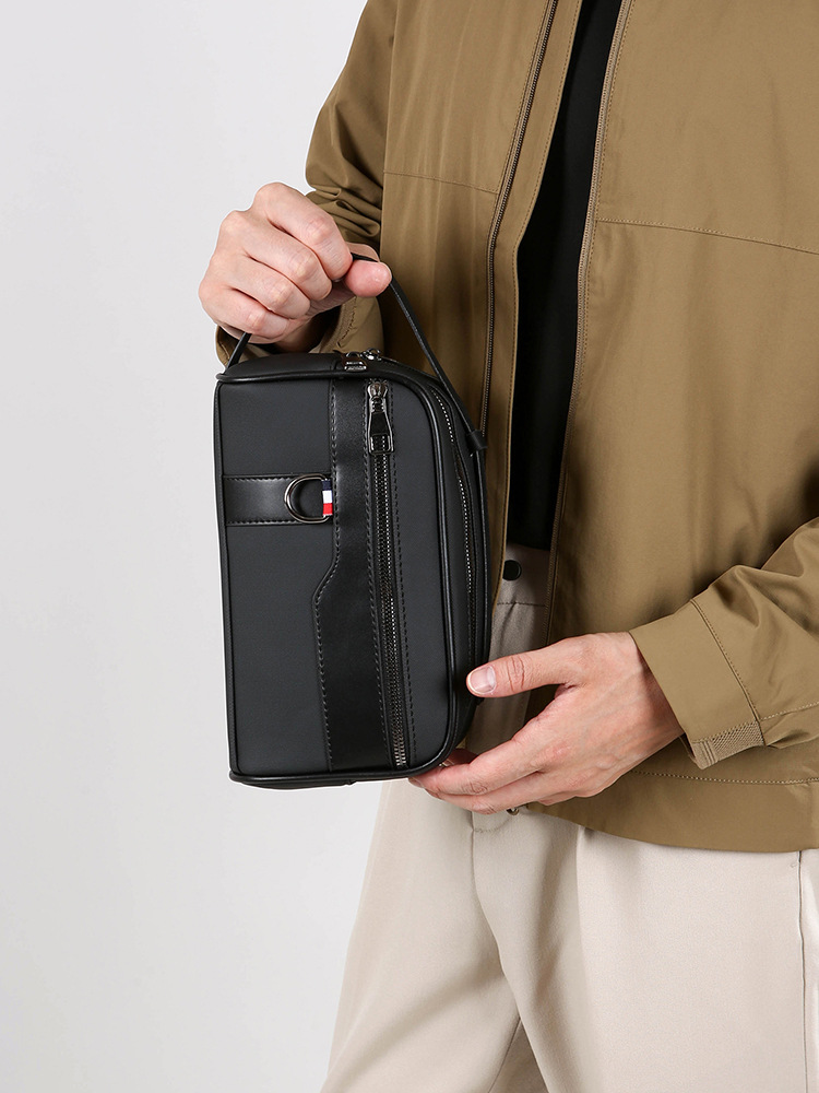 Men's Hand Bag Multifunctional Business Casual Bag with Phone Compartment