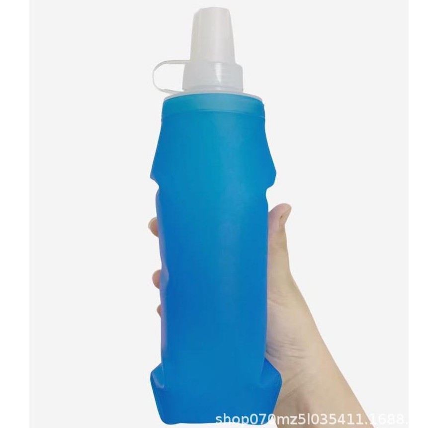 Manufacturer wholesale cross-border spot outdoor sports foldable TPU custom soft water bottle marathon running and cycling - 4