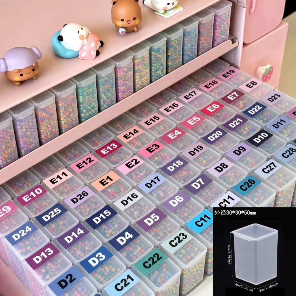 Perler Bead Storage Box, 11 g, Frosted Transparent Plastic
