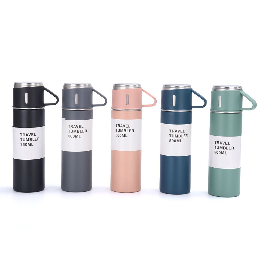 304 stainless steel insulated cup, three-lid gift set