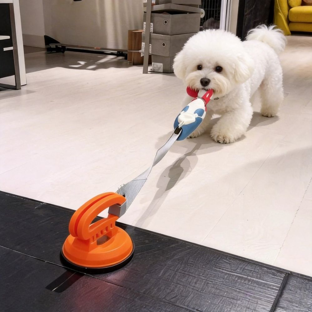 Dog Tug Toy with Suction Cup, Chew-Resistant, Medium and Large Dogs