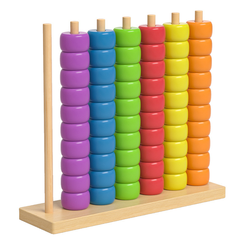 Color matching and bead stacking set ages 3-6, educational toy