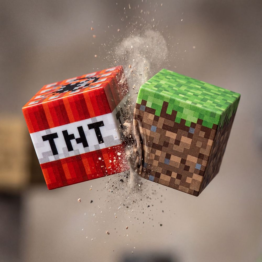 Magnetic building blocks with strong magnets, large pieces