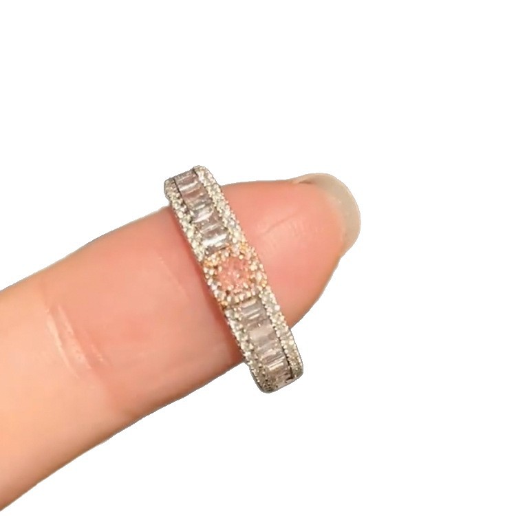 Zirkon Perlen geometrischer offener Ring, mehrschichtig