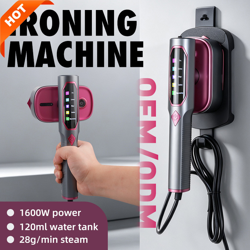 Portable handheld garment steamer, wall-mounted