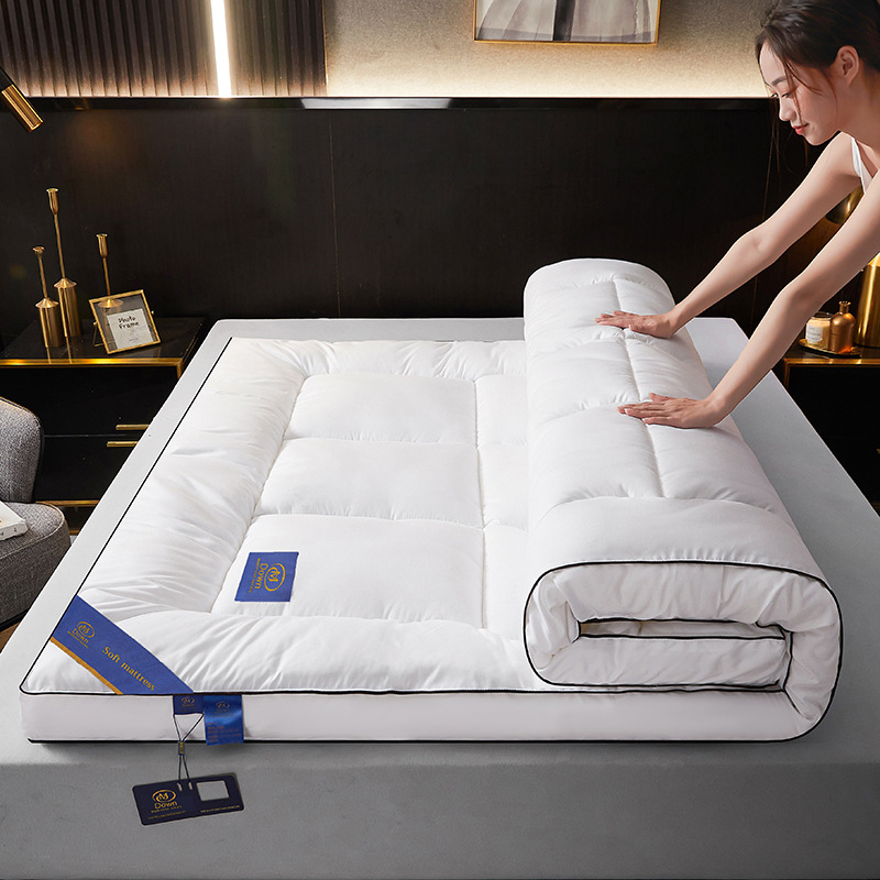 Five-Star Hotel Mattress Feather Fiber Soft Pad Thick Tatami Mat Topper for Home Guesthouses Rental Bedding
