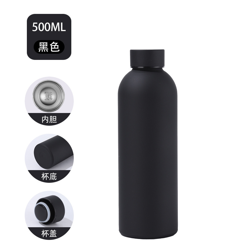 Kleine Flasche mit doppelter Wand, gerade Form, Vakuum-Edelstahl 304 Thermobecher, tragbar für den Außenbereich, tragbare Sporttrinkflasche - 7