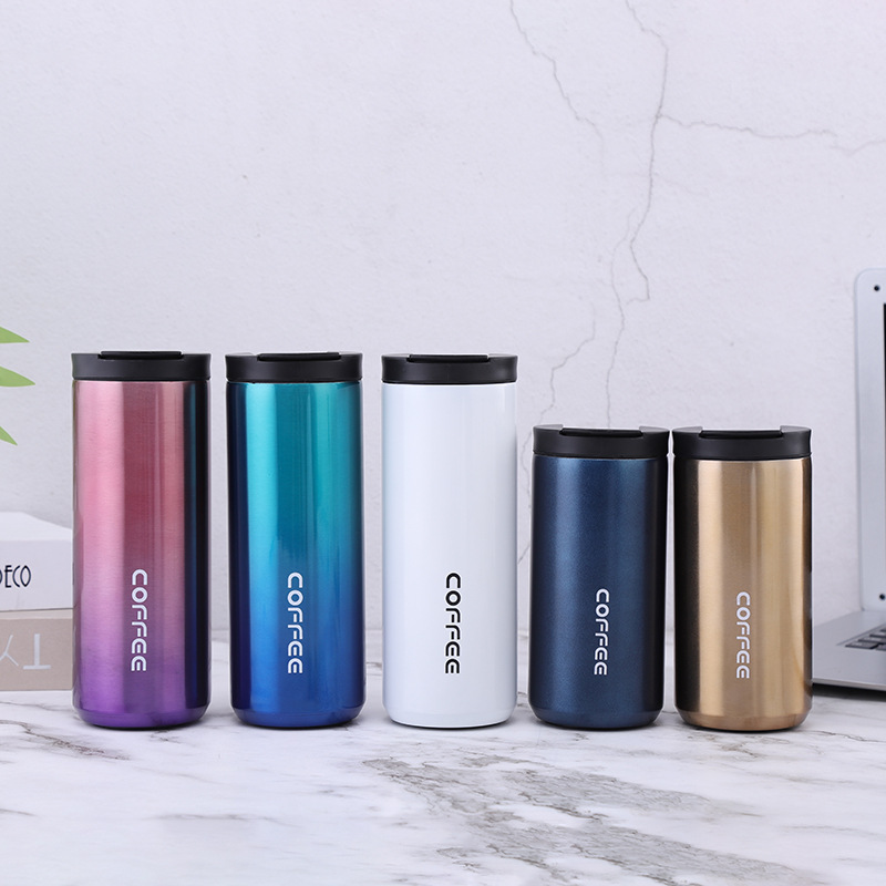 Gradient Color Stainless Steel Insulated Travel Mug for Office - 1