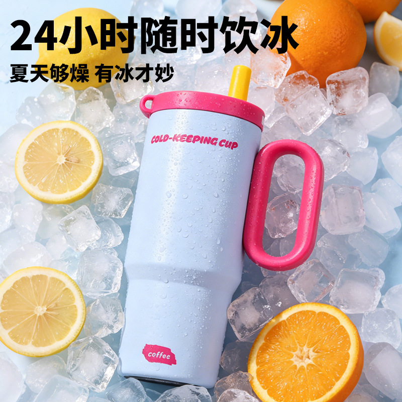 Ice-Supremacy-Becher, großvolumig, hochwertiges Design, Isolierbecher für Damen, 316er Edelstahl, individualisierbar, leichte Luxusausstattung, Premium-Wasserflasche mit Kühleffekt