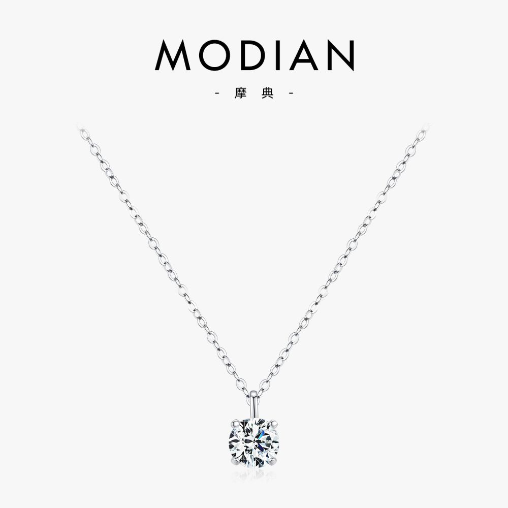 MODIAN 1 karat moissanit gümüş kolye