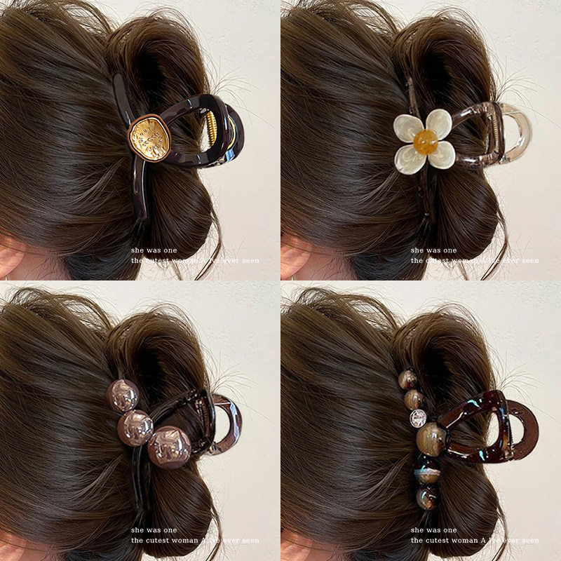 2026 elegante Haarklammer für Frauen, großes Volumen, Haarnadel für den Hinterkopf, mittlere Haarklemme Haiformat, Haarklemme - 1