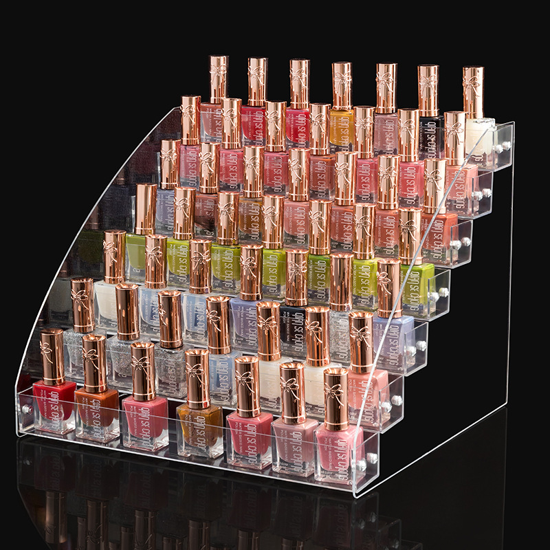 Acryl-Nagellack-Ausstellungsregal, mehrschichtiges transparentes Kunststoff-Nagellack-Kleber-Aufbewahrungsbox, Nagelstudio-Ausstellungsregal, Kosmetik-Regal - 1