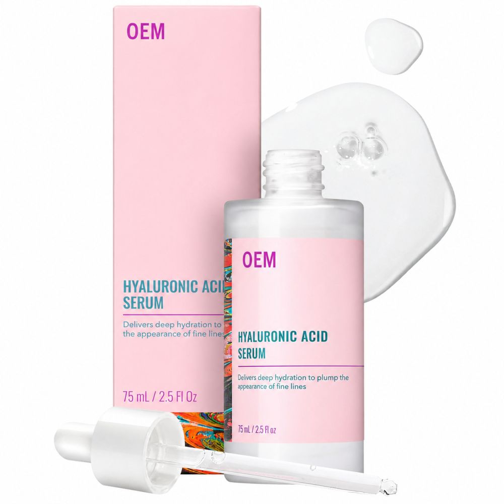 Sınırötesi Hyaluronik Asit Serum OEM Hyaluronik Asit Yüz Serumu Nemlendirici Cilt Bakım Ürünü Beyaz Etiket Özel Üretim
