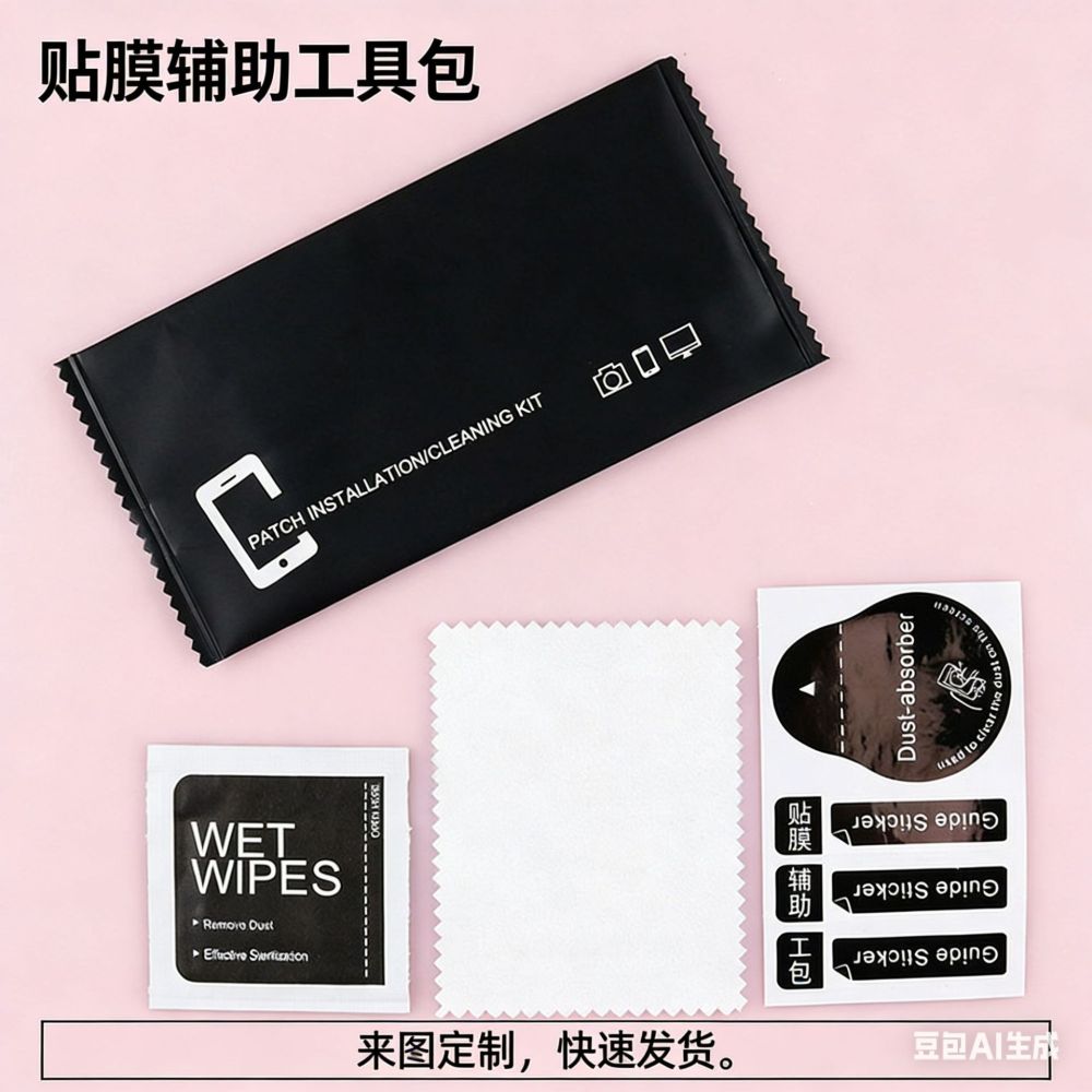 Mobile Phone Cleaning Tool Kit Screen Protector Film Application Set Phone Screen Cleaning Dust Removal Accessories Package Tempered Glass Film Cleaning Kit