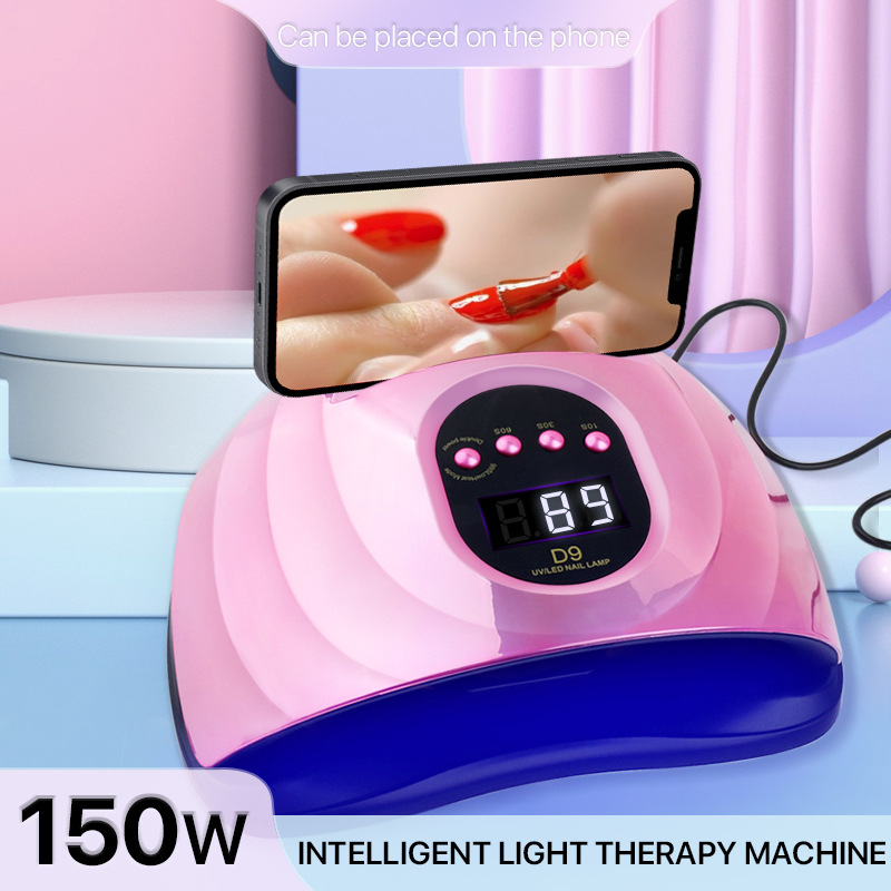 Tırnak Salonları için D9 Tırnak UV Lambası, UV Oje, Jel Tırnak Kürleme, Telefon Yuvalı Hızlı Kuruyan Tırnak Kurutucu.