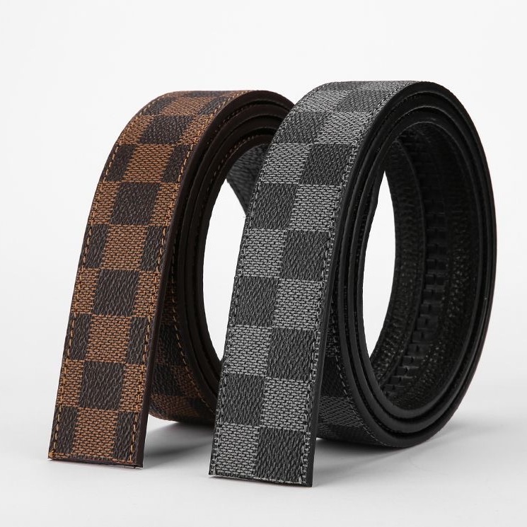 Buckle-free men's leather belt, genuine leather automatic buckle belt, headless first-layer cowhide pants belt, buckle-free, casual, simple and business