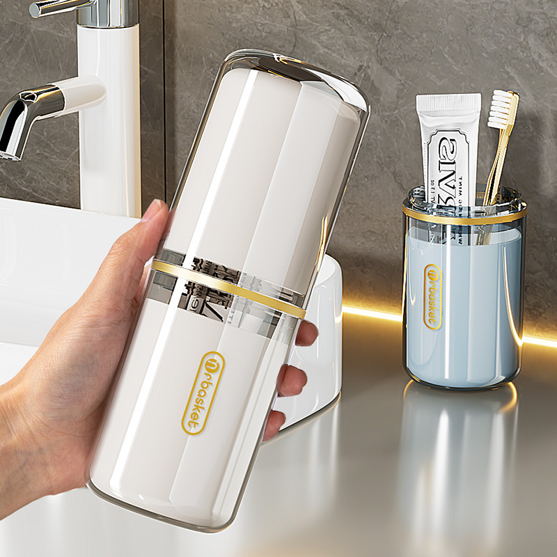 Portable Electric Toothbrush Storage Box and Mouth Rinse Cup Travel Set