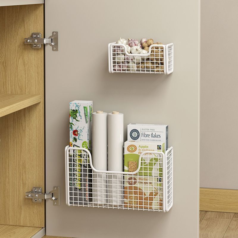 Kitchen cabinet door storage shelf adhesive no drilling - 1