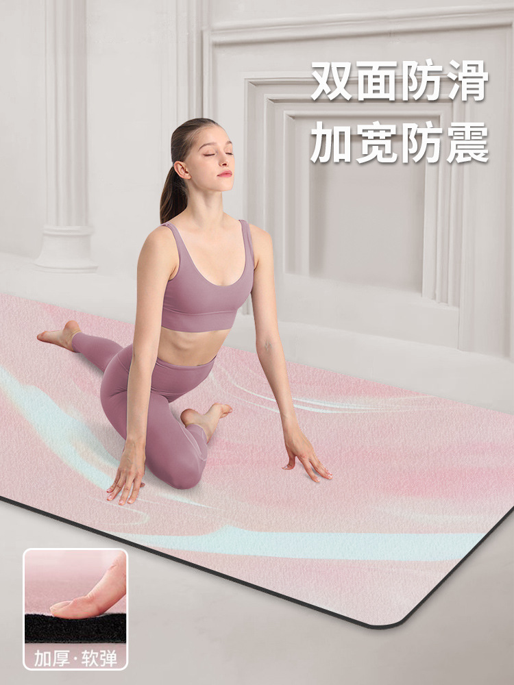 Yoga matı 5mm, süet, kokusuz, ter emici, kaymaz
