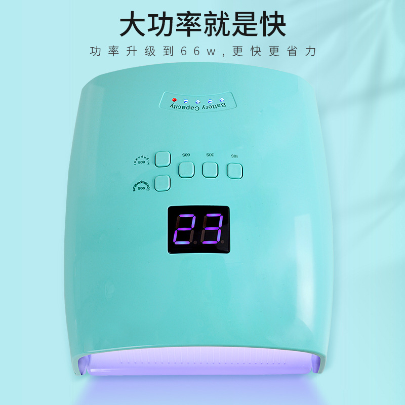 Cross-border new power storage manicure machine phototherapy lamp wireless phototherapy machine quick-drying manicure lamp manicure nail curing lamp dryer