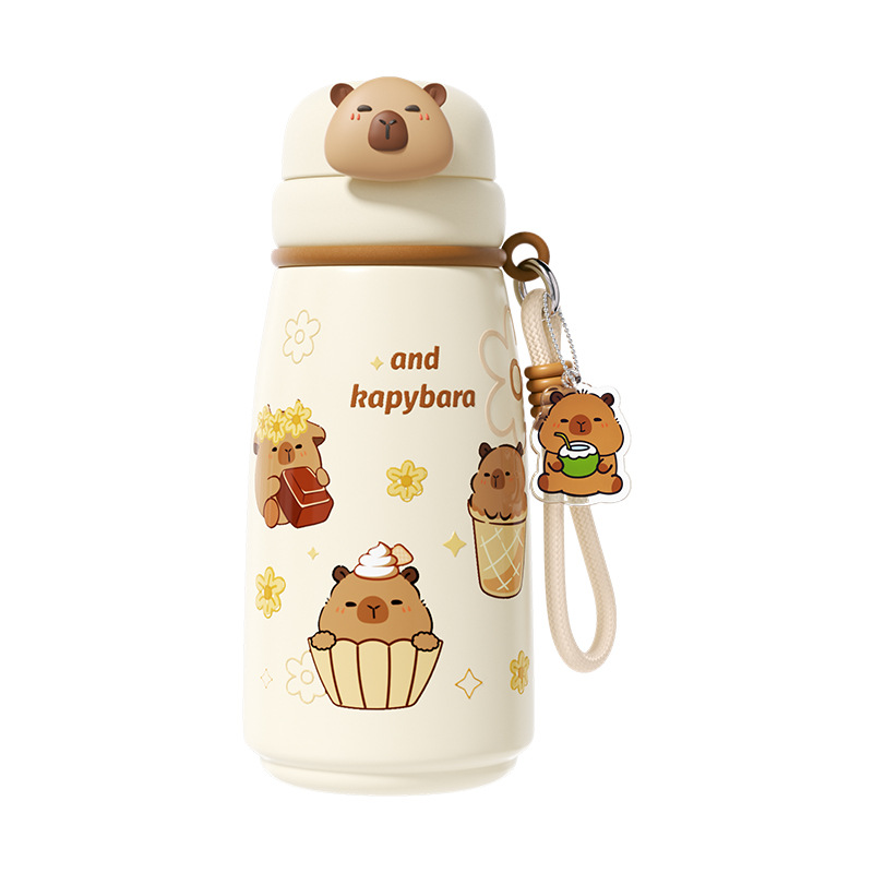 Capybara 316 Stainless Steel Large Capacity Insulated Tumbler with Straw Student Valentine's Day Gift - 6