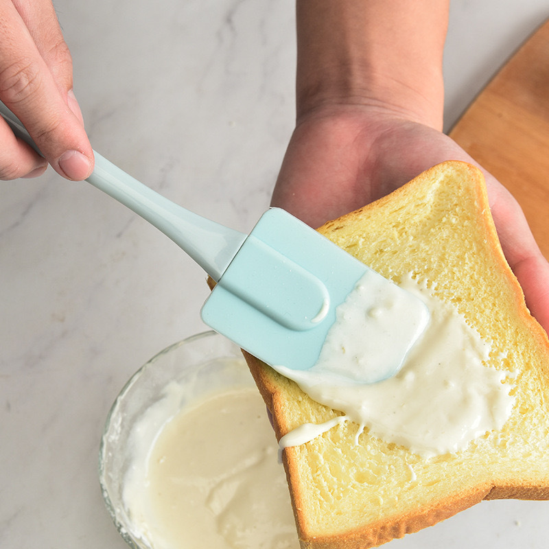 Sınır ötesi stokta bulunan silikon spatula pişirme aleti seti, üç parçalı set, yumuşak kazıyıcı, gıda sınıfı kek kreması spatulası. - 3