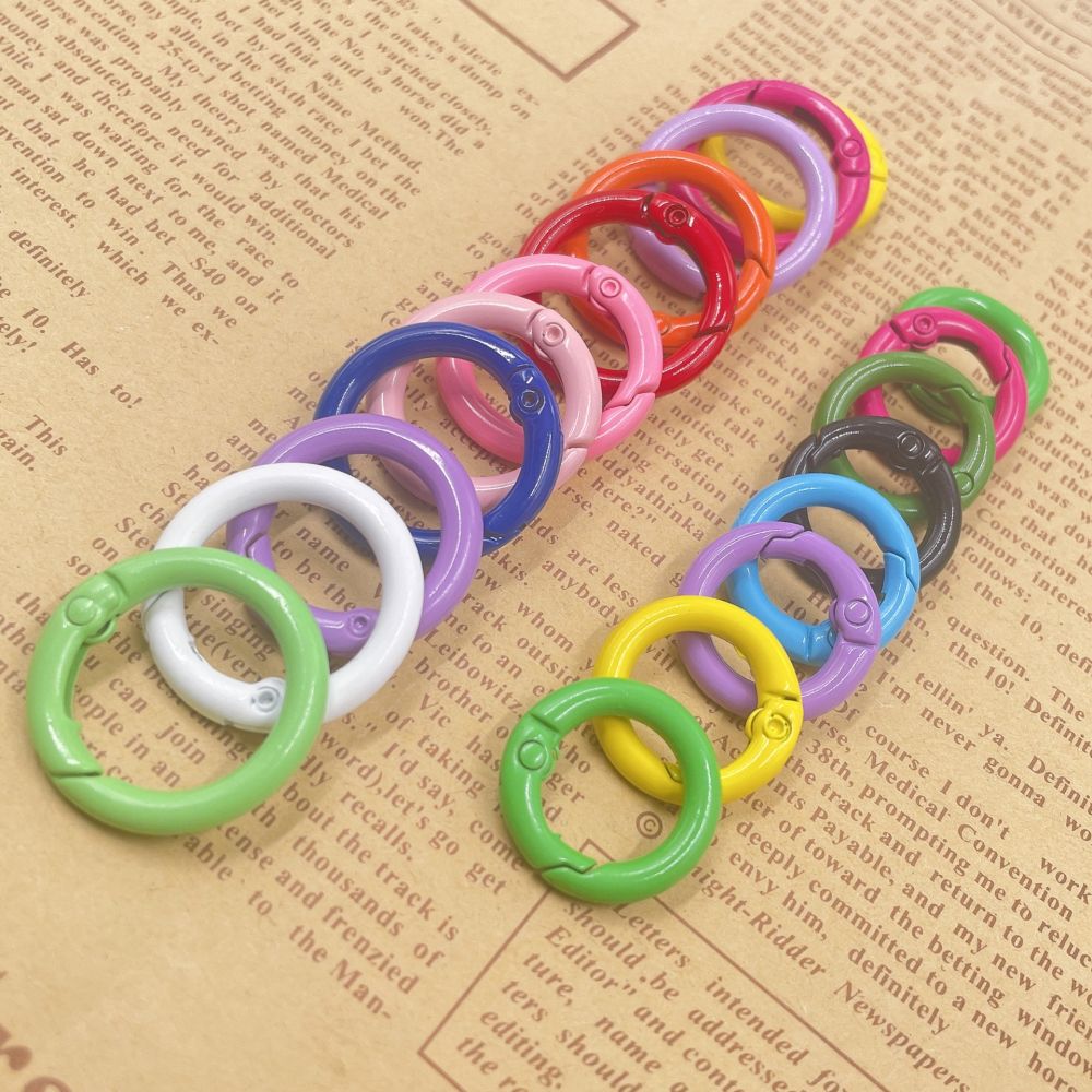 Colorful Alloy Spring Ring Clasp, DIY Jewelry Accessory