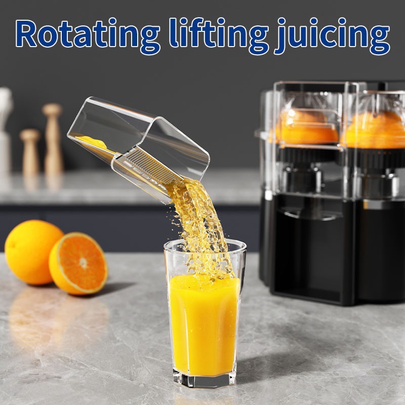 Dual-head electric juicer, powerful motor, cordless
