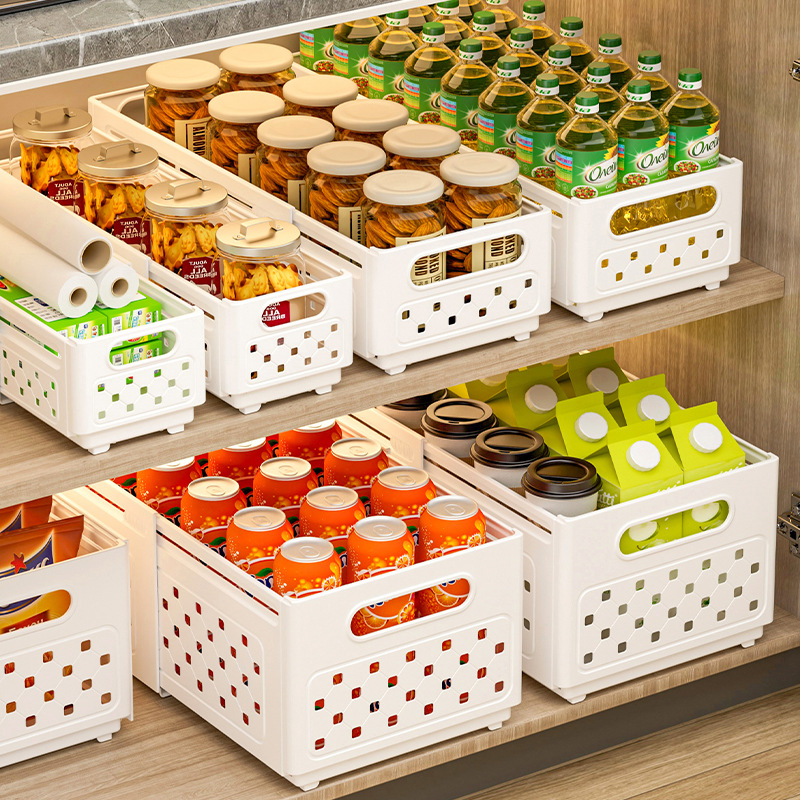 Ausziehbare Kunststoff-Küchenbox mit Ablöchern - 1