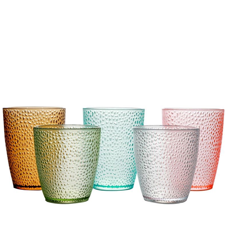 Anti-autumn acrylic high-temperature resistant hotel plastic beer glass restaurant fruit juice glass home drinking glass commercial water glass - 1