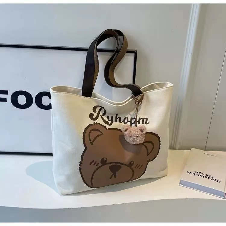 Arbeitstasche mit Reißverschluss, Japanischer Anime-Stil, große Kapazität Schülertasche, vielseitige Segeltuch-Tasche, Handtasche. - 8