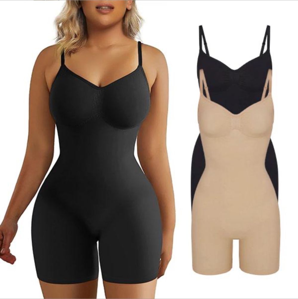 Tek Parça Dikişsiz Şekillendirici Bodysuit, Kalça Kaldırıcı ve Karın Sıkılaştırıcı, Açık S