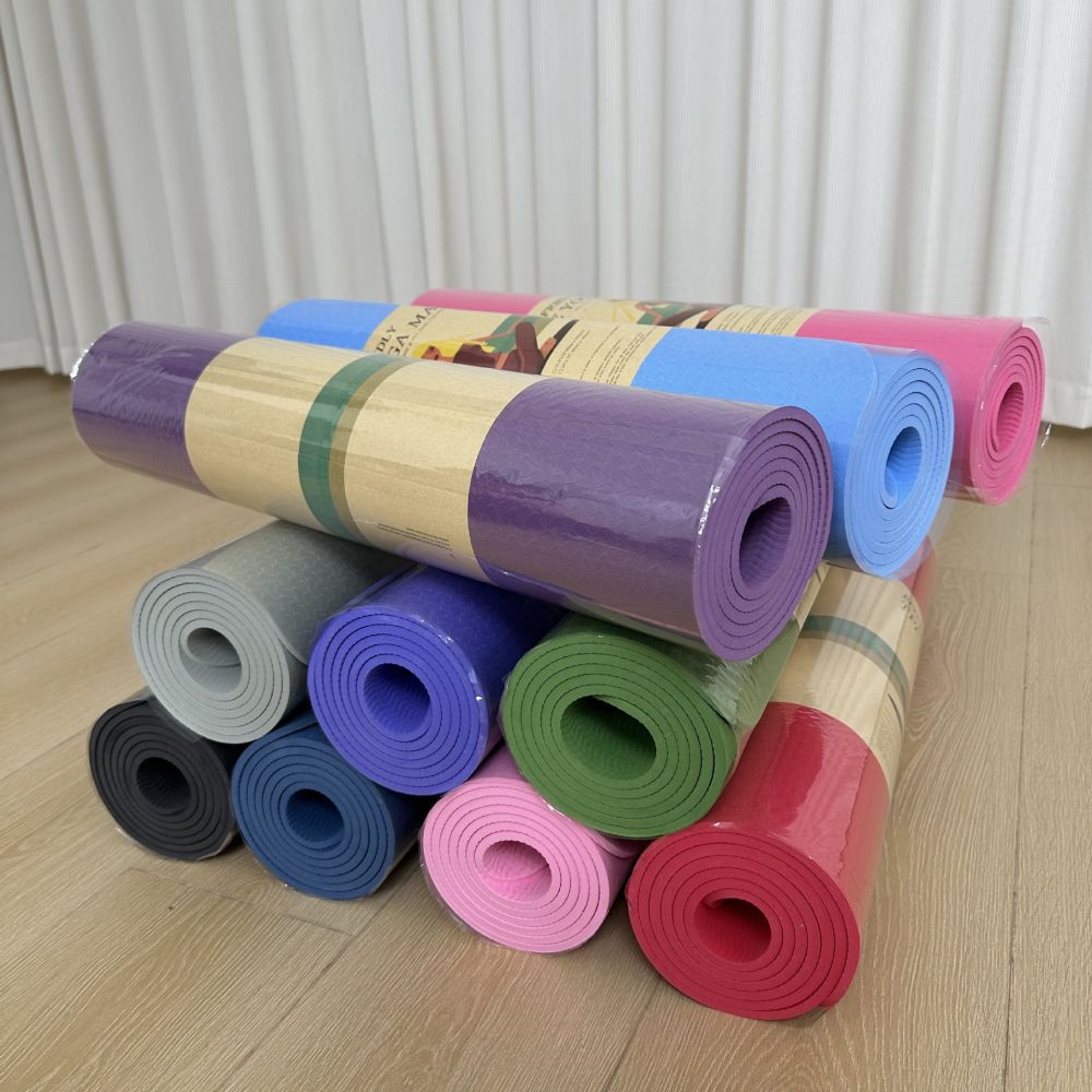 TPE Yoga Mat, Anti-Slip, Shock-Absorbing, Thickened Fitness Floor Mat