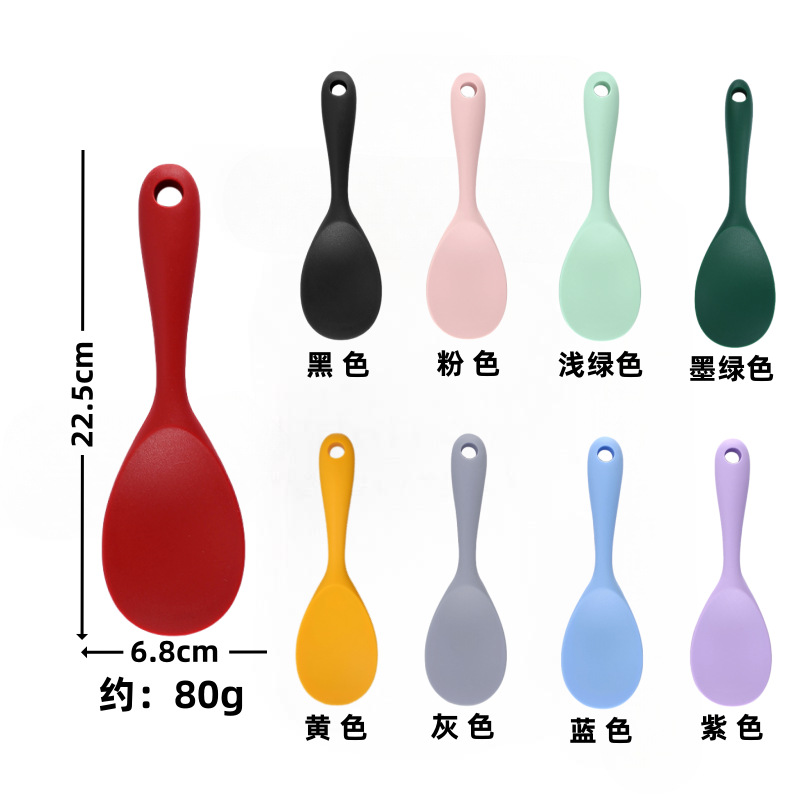 Fabrika çıkışlı silikon mutfak eşyaları mutfak beş parçalı set spatula çorba kaşığı mutfak çok fonksiyonlu pişirme silikon spatula seti - 13