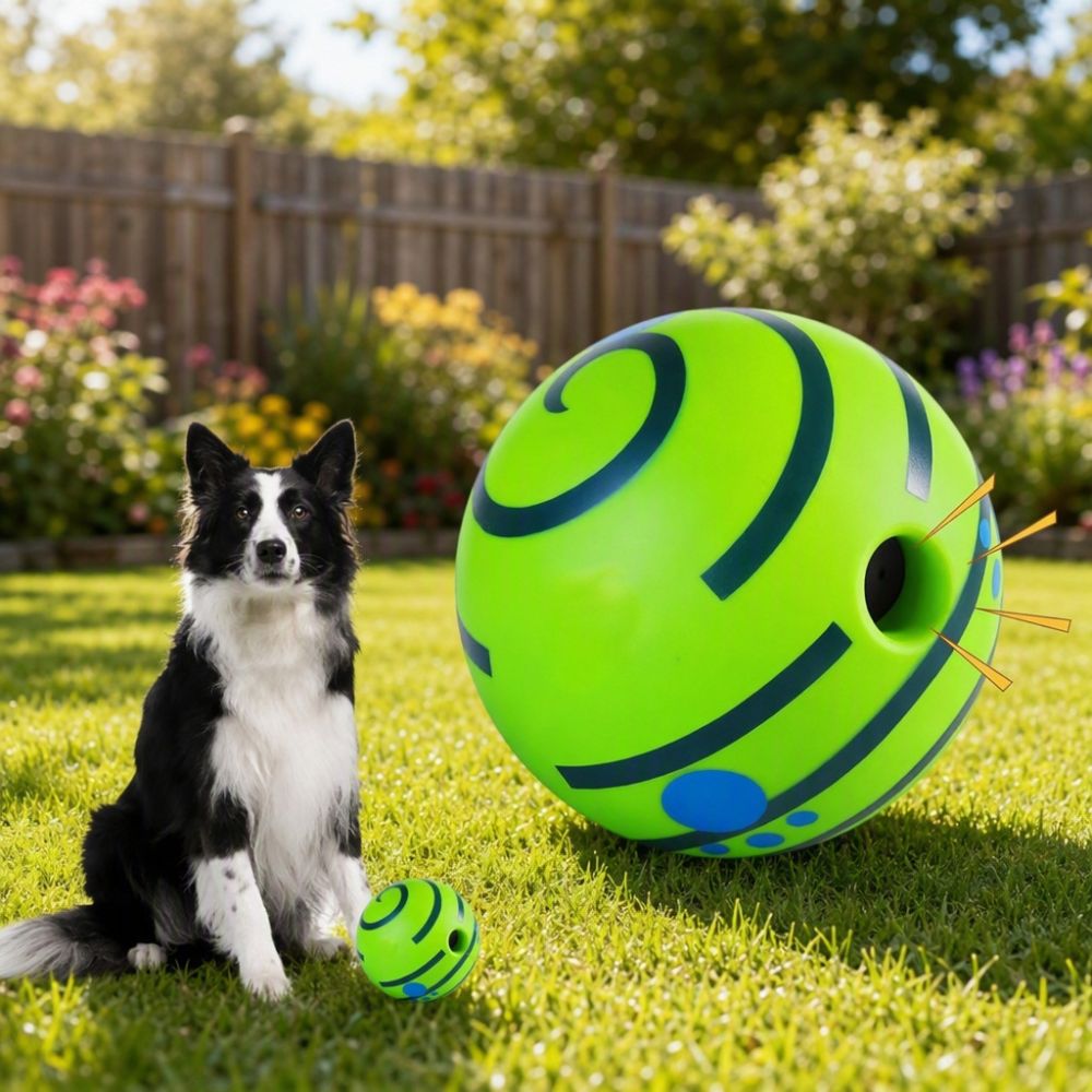 Chew-Resistant Pet Ball Dog Toy with Squeaker, Non-Electric