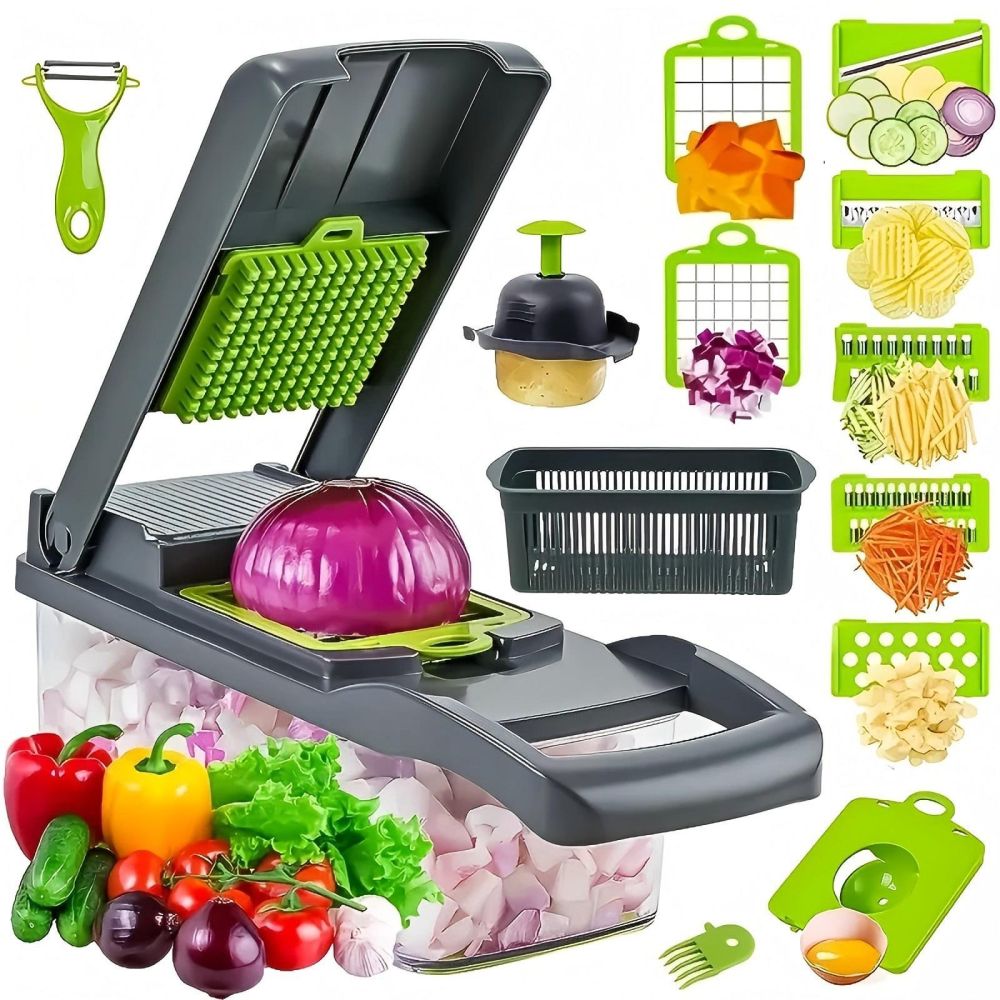 16-in-1 Vegetable Chopper Set with Shredder and Grater