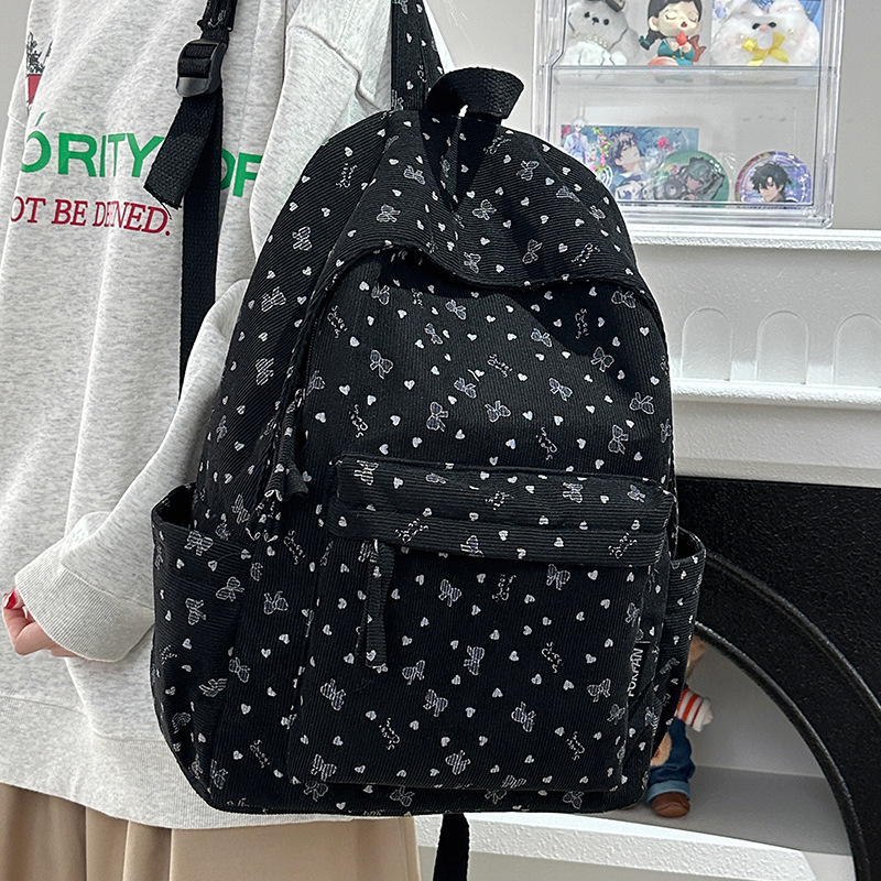 Cross-border Backpack INS Niche College Student Backpack Junior High and High School Girls Bow Knot 2026 New Style Backpack
